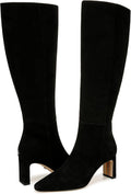 Black Suede Wide Calf