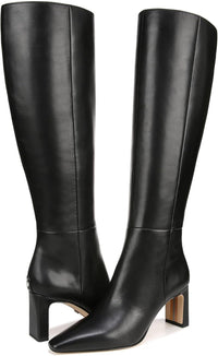 Black Leather Extra Wide Calf