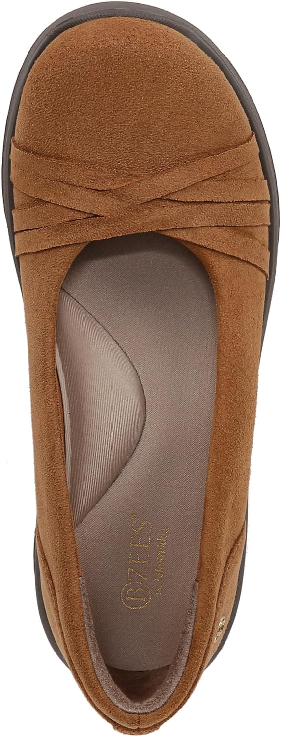 Bzees Womens Goody Slip-On Ballet Flats