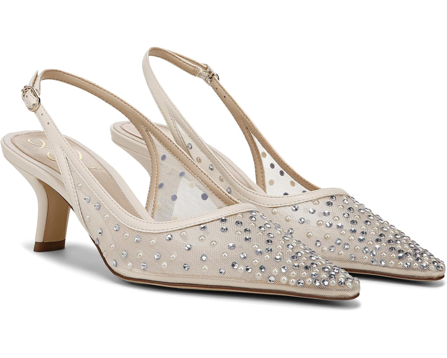 Modern Ivory Mesh Glitz