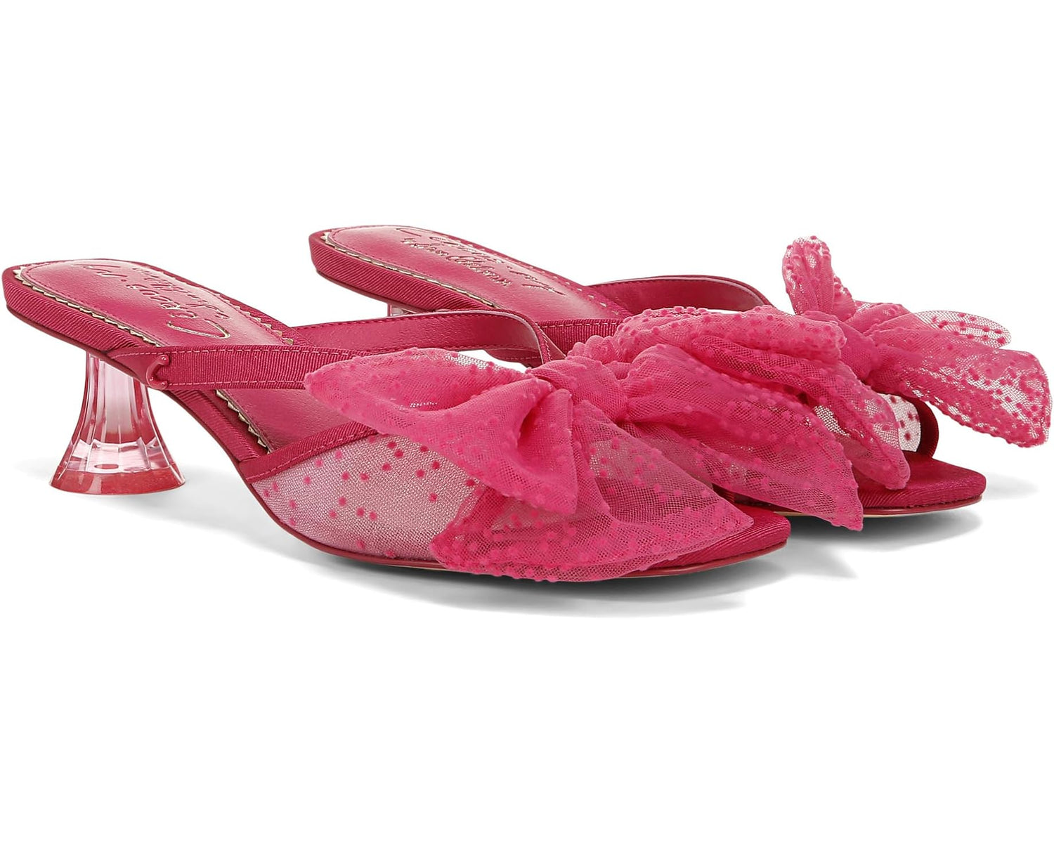 Magenta Rose Polka Dot Mesh