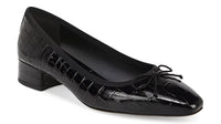 Black Croc-Embossed