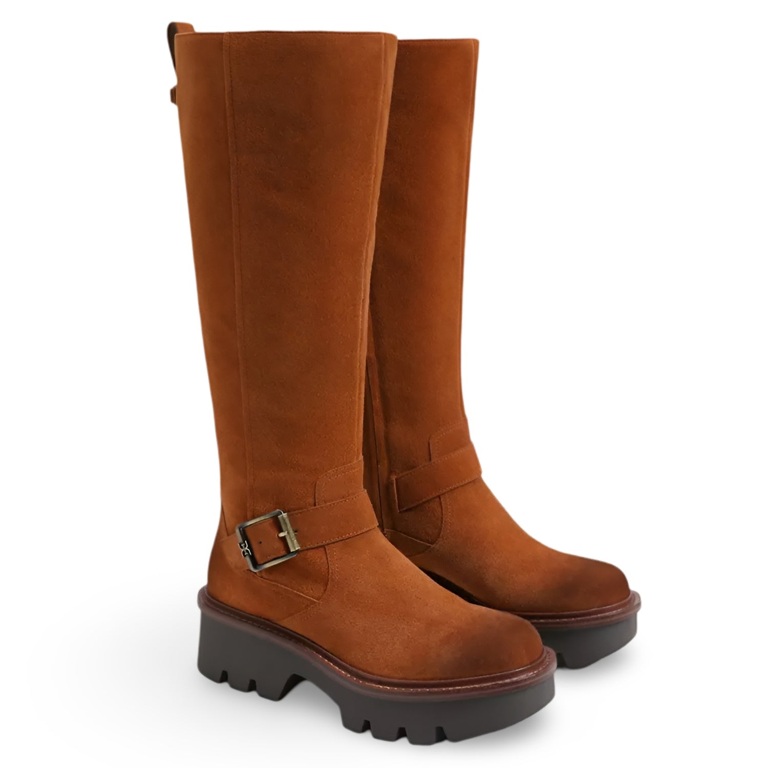 Amber Brown Wide Calf