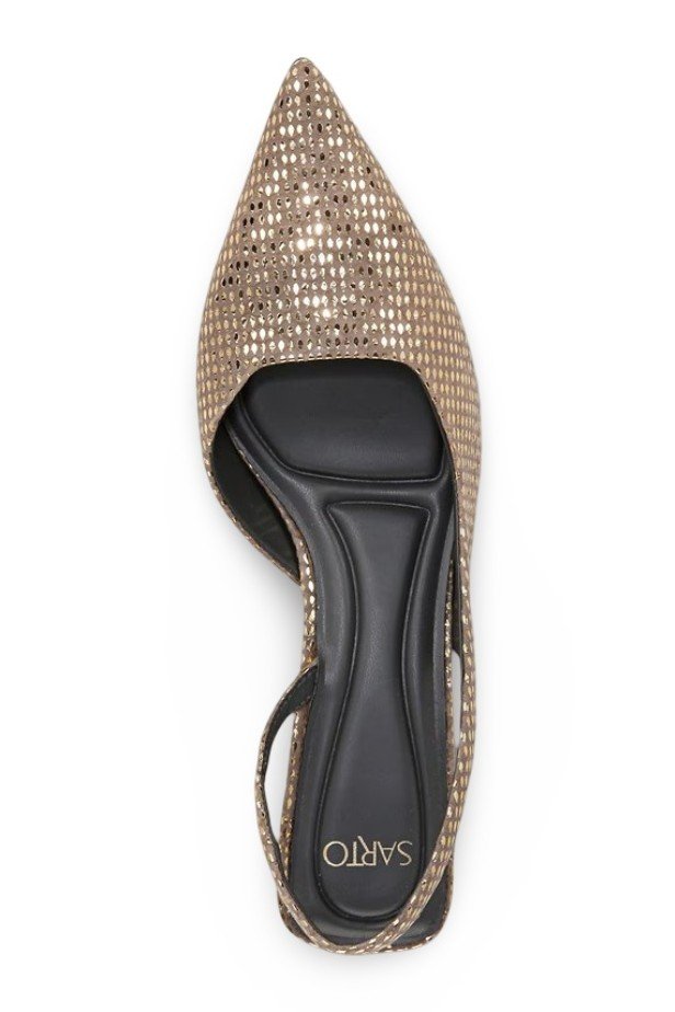 Franco Sarto Women's Devin Pointed Toe Kitten Heel Slingback Pump