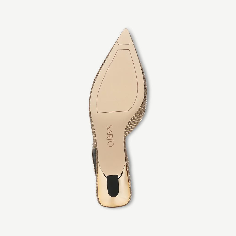 Franco Sarto Women's Devin Pointed Toe Kitten Heel Slingback Pump