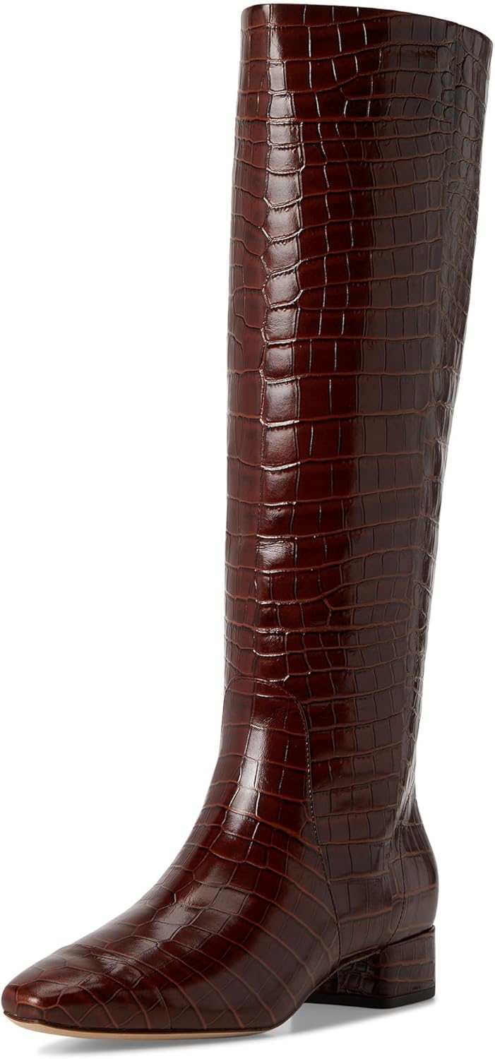Veronica Beard Women's Cecile Croc-Embossed Tall Boot