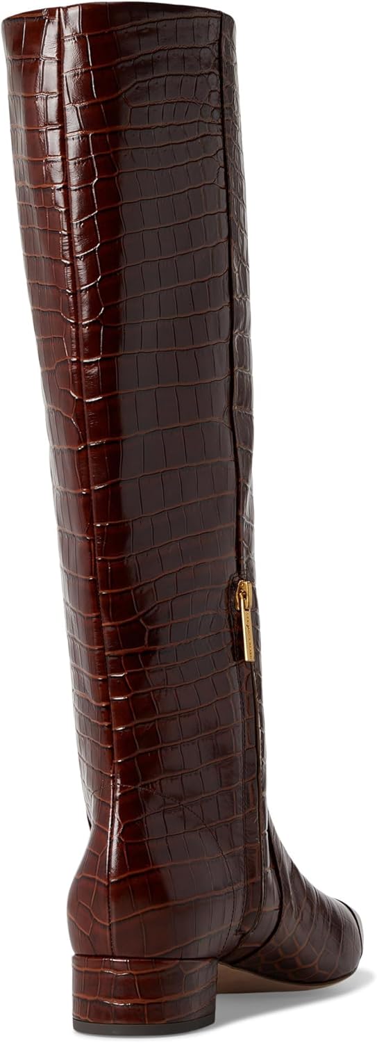 Veronica Beard Women's Cecile Croc-Embossed Tall Boot