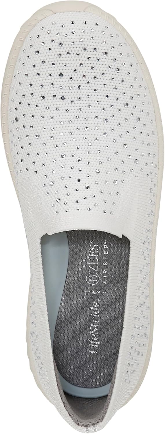 Bzees For Lifestride Women's Wednesday Bright Rhinestone Slip-On Sneakers
