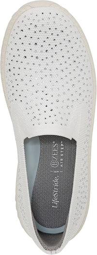 Bzees For Lifestride Women's Wednesday Bright Rhinestone Slip-On Sneakers
