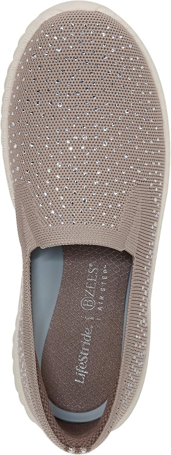 Bzees For Lifestride Women's Wednesday Bright Rhinestone Slip-On Sneakers