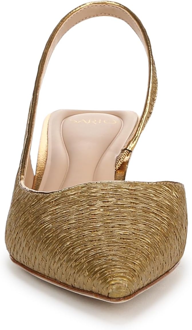 Franco Sarto Women's Devin Pointed Toe Kitten Heel Slingback Pump