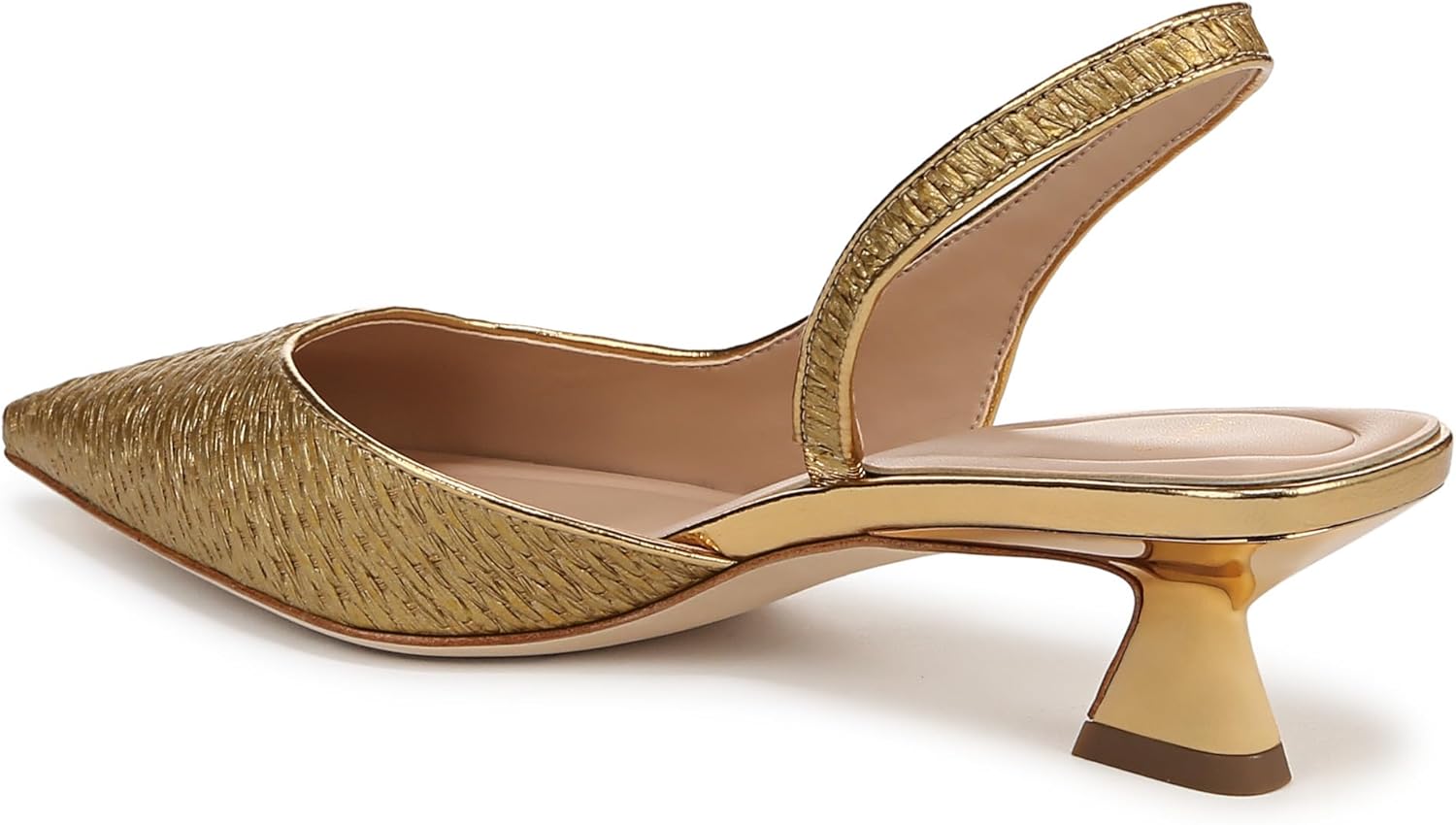 Franco Sarto Women's Devin Pointed Toe Kitten Heel Slingback Pump