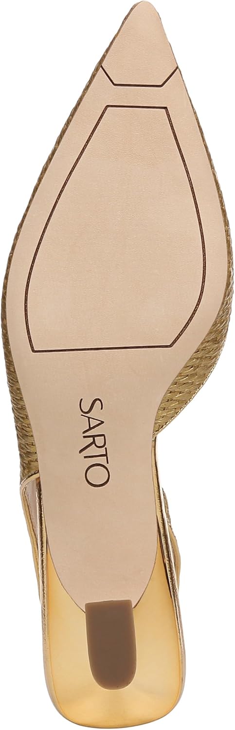 Franco Sarto Women's Devin Pointed Toe Kitten Heel Slingback Pump