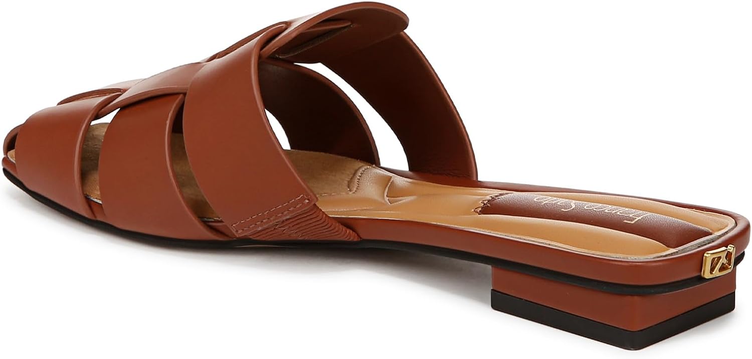 Franco Sarto Women's Tavana Fisherman Square Toe Flat Mules