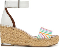 Franco Sarto Womens Clemens Raffia Espadrille Wedge Sandals