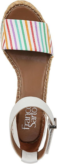 Franco Sarto Womens Clemens Raffia Espadrille Wedge Sandals