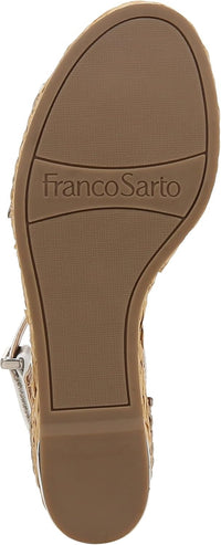 Franco Sarto Womens Clemens Raffia Espadrille Wedge Sandals
