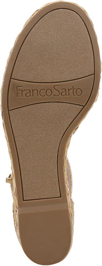 Franco Sarto Womens Clemens Raffia Espadrille Wedge Sandals