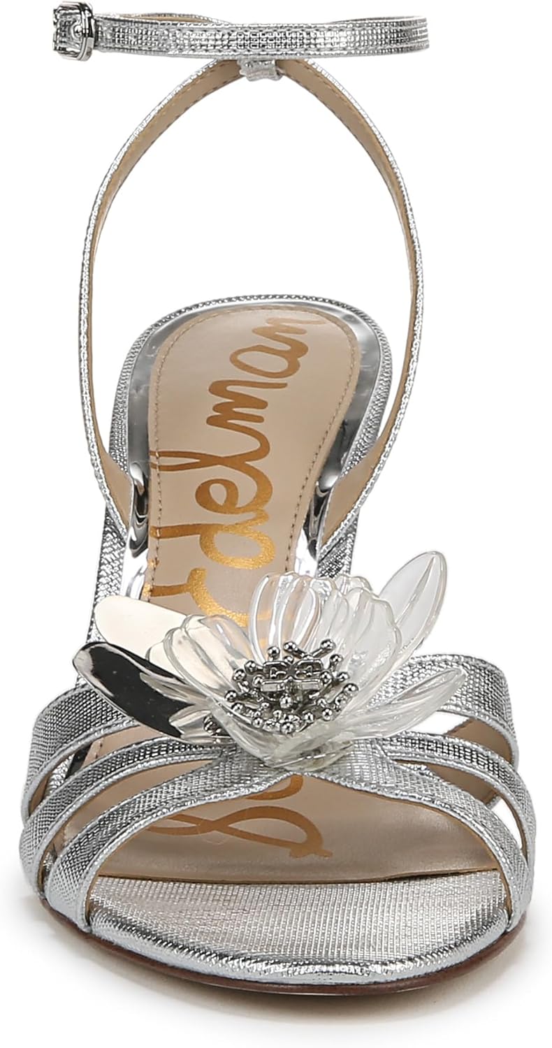Sam Edelman Women's Joanna Flower-Trim Heel Strappy Sandal