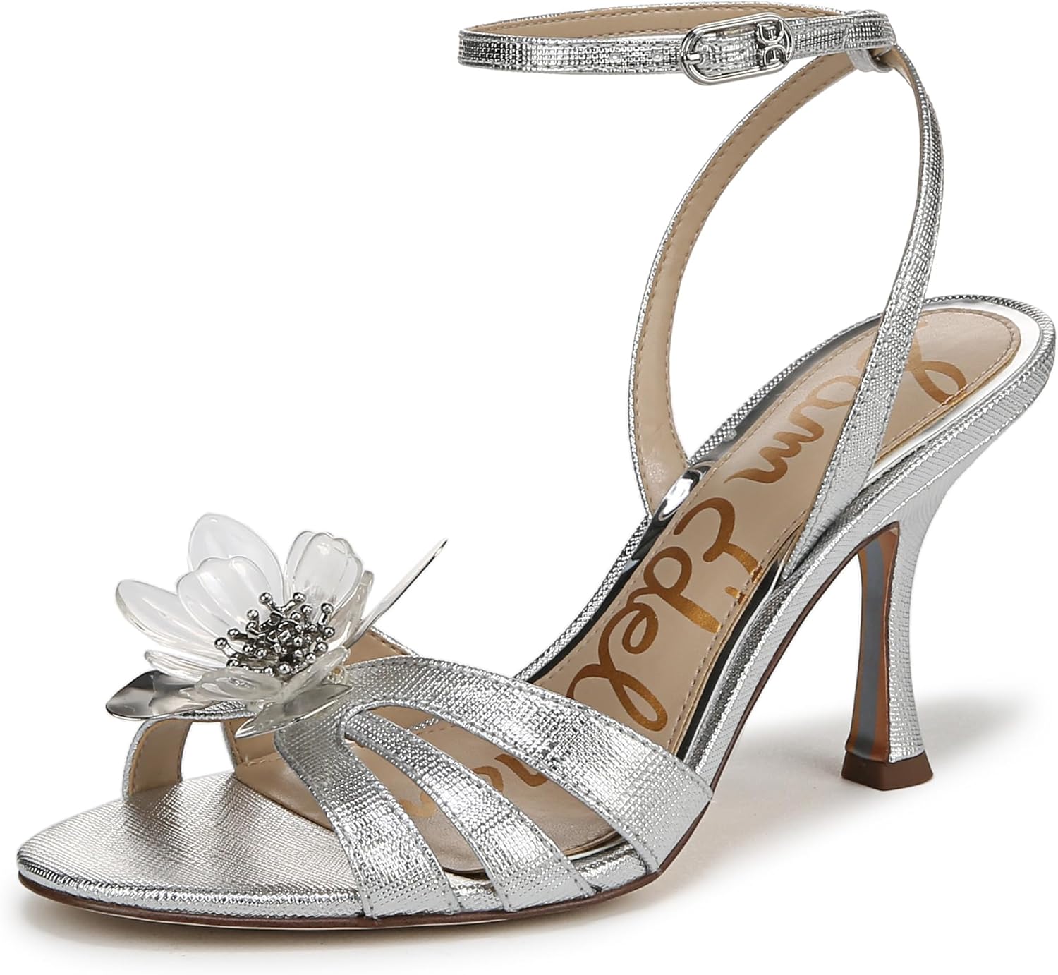 Sam Edelman Women's Joanna Flower-Trim Heel Strappy Sandal