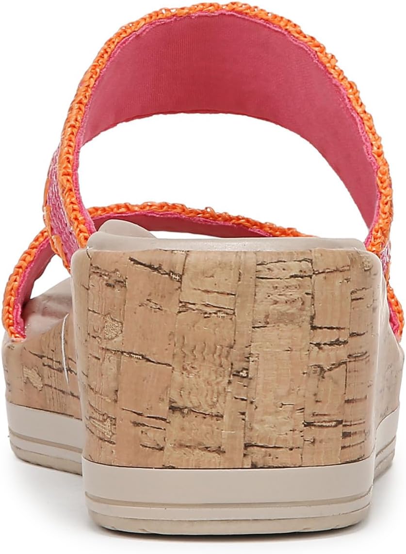 BZees Women's Resort Cork Wedge Strappy Sandal