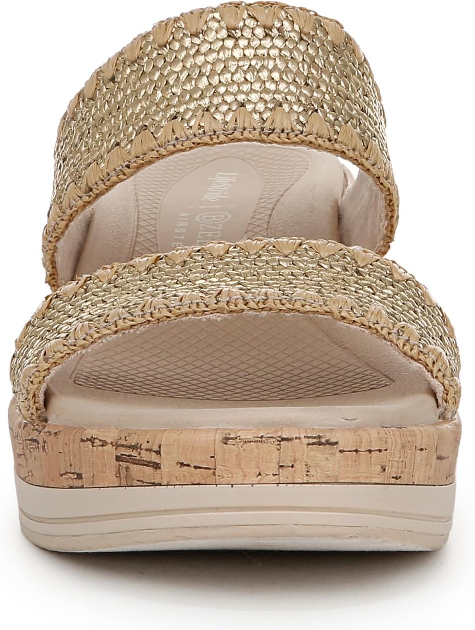 BZees Women's Resort Cork Wedge Strappy Sandal