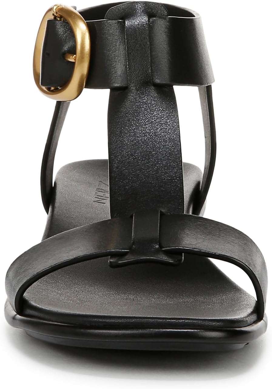 Naturalizer Women's Brandy T-Strap Buckles Low Block Heel Sandal