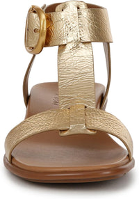 Naturalizer Women's Brandy T-Strap Buckles Low Block Heel Sandal