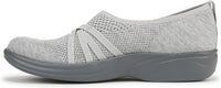 BZees Women's Niche Knit Slip On Ballet Flat