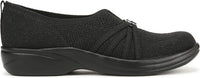 BZees Women's Niche Knit Slip On Ballet Flat