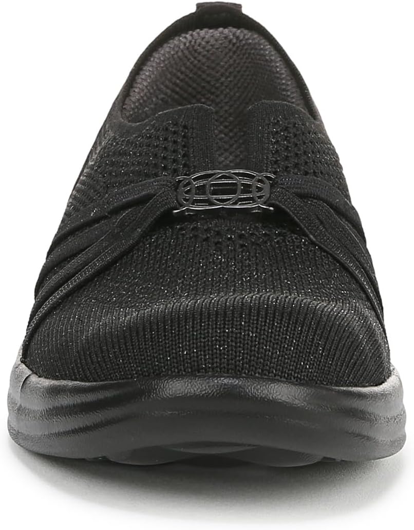 BZees Women's Niche Knit Slip On Ballet Flat