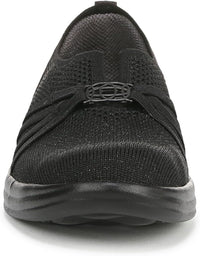 BZees Women's Niche Knit Slip On Ballet Flat