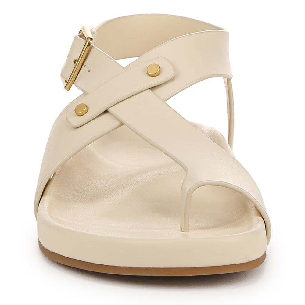 Franco Sarto Women' s Blair Toe Loop Buckle Flat Sandals