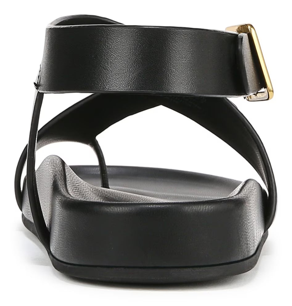 Franco Sarto Women' s Blair Toe Loop Buckle Flat Sandals