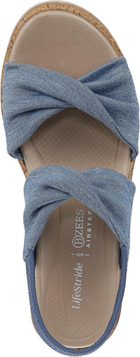 LifeStride Women's Riley Slingback Wedge Sandal
