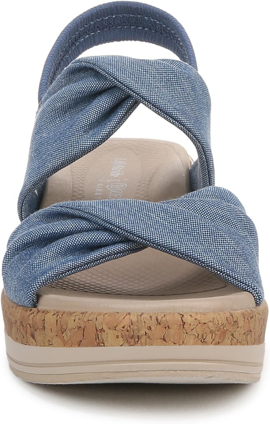 Bzees for Lifestride Women's Riley Slingback Wedge Sandal