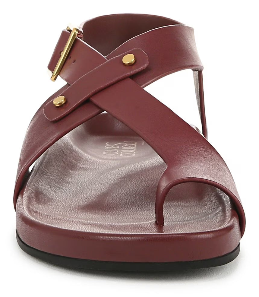 Franco Sarto Women' s Blair Toe Loop Buckle Flat Sandals