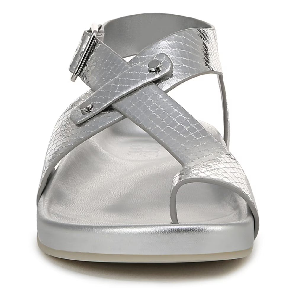 Franco Sarto Women' s Blair Toe Loop Buckle Flat Sandals