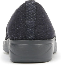 BZees Women's Niche Knit Slip On Ballet Flat