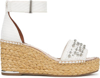 Franco Sarto Womens Clemens Raffia Espadrille Wedge Sandals