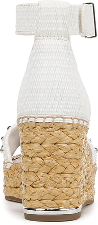 Franco Sarto Womens Clemens Raffia Espadrille Wedge Sandals