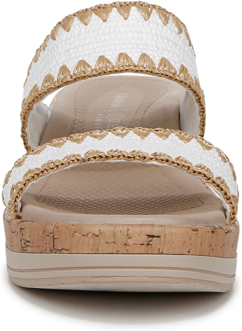 BZees Women's Resort Cork Wedge Strappy Sandal