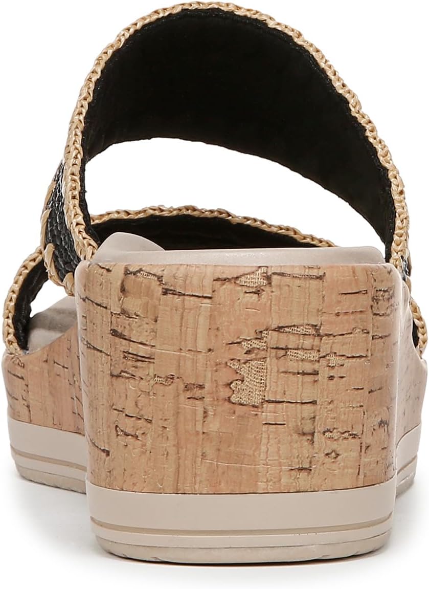 BZees Women's Resort Cork Wedge Strappy Sandal