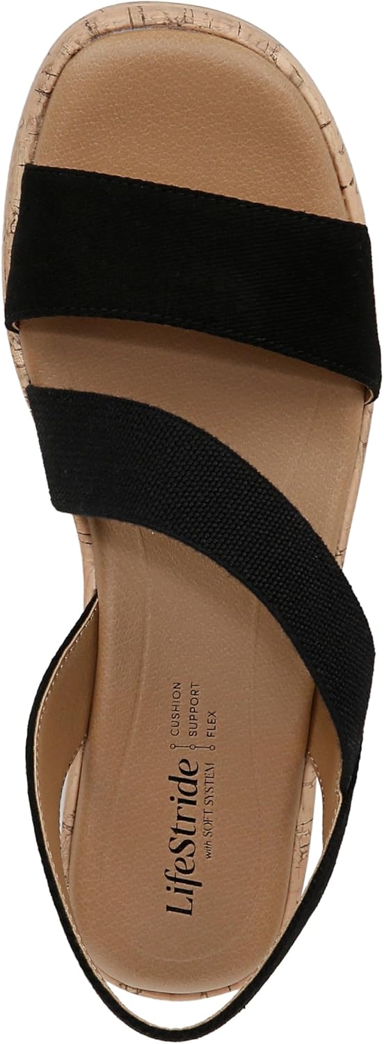 LifeStride Women's Odette Strappy Wedge Sandal