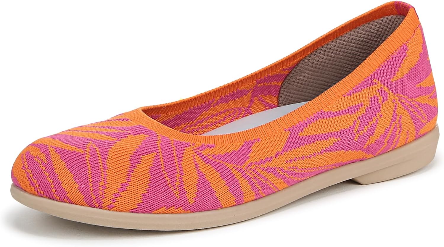 Paradise Pink/Orange Leaf Print