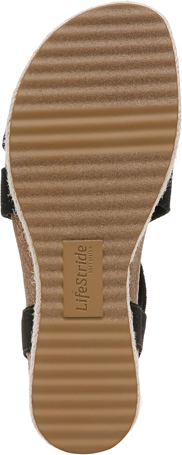 LifeStride Women's Breeze Strappy Wedge Sandal