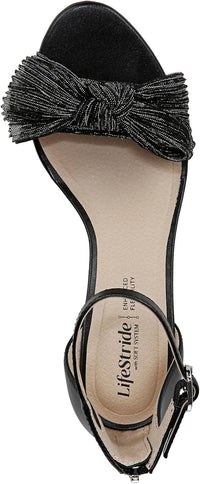 LifeStride Womens Florence Bow Ankle Strap Dress Sandal