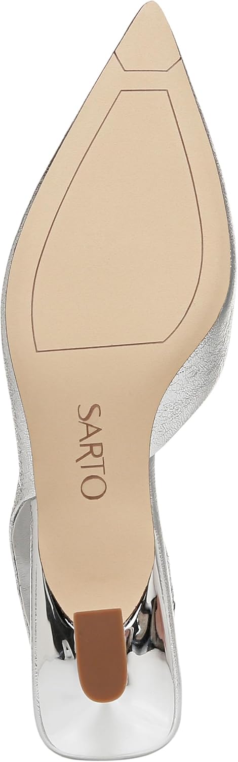 Franco Sarto Women's Devin Pointed Toe Kitten Heel Slingback Pump