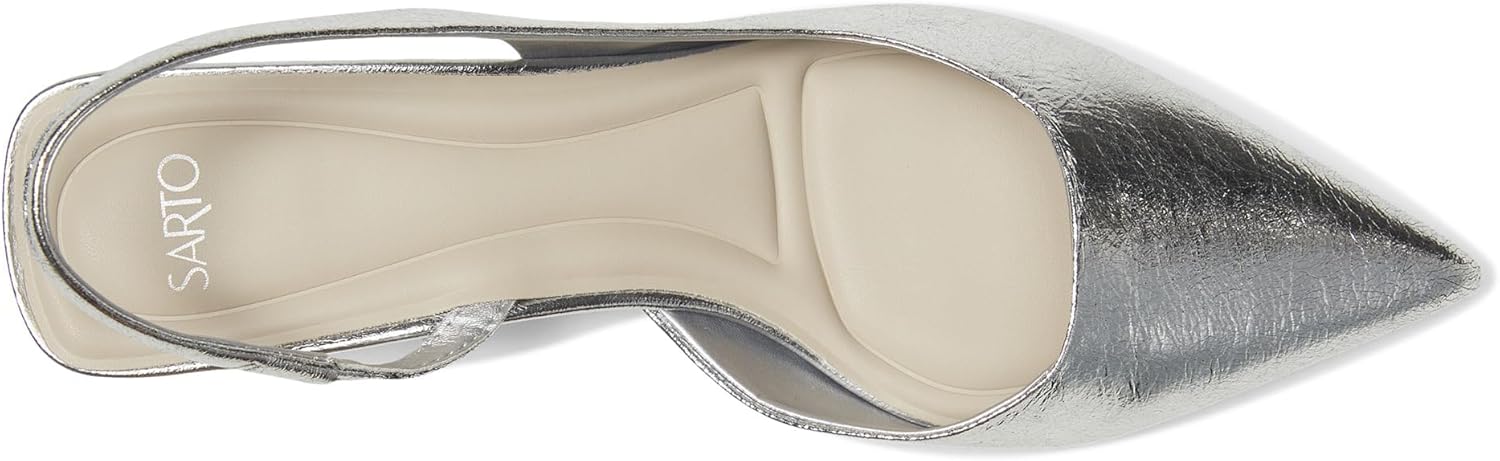 Franco Sarto Women's Devin Pointed Toe Kitten Heel Slingback Pump