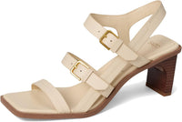 Franco Sarto Women's Frances Triple Buckle Block Heel Sandal